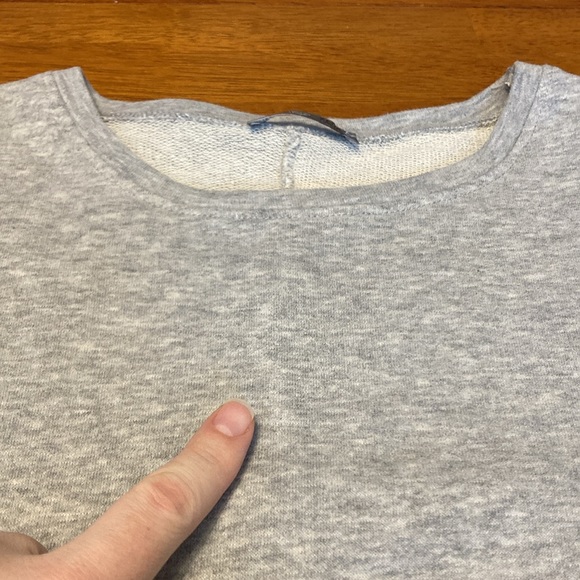 Zara Womens Size S Grey Sweatshirt Mini Dress Tunic Sweater Floral Embroidered - Picture 9 of 9